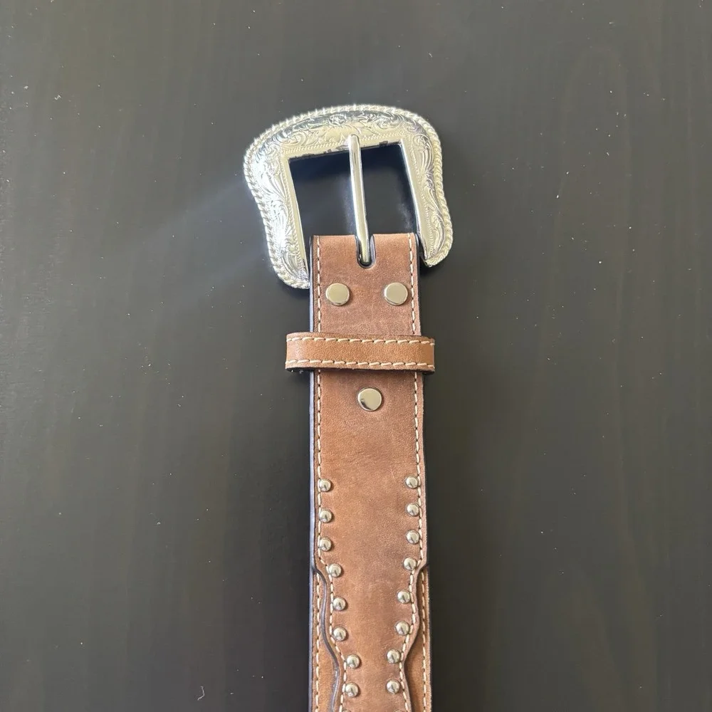 Nocona Western‎ Studded Belt Woven Southwest Style Size 40 (46